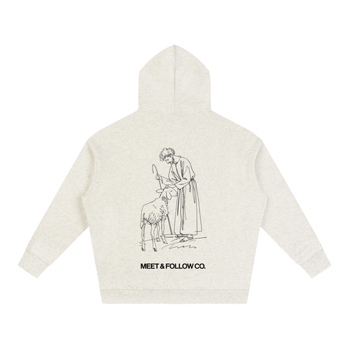 "I Follow Jesus" Oversized Hoodie | Off-White